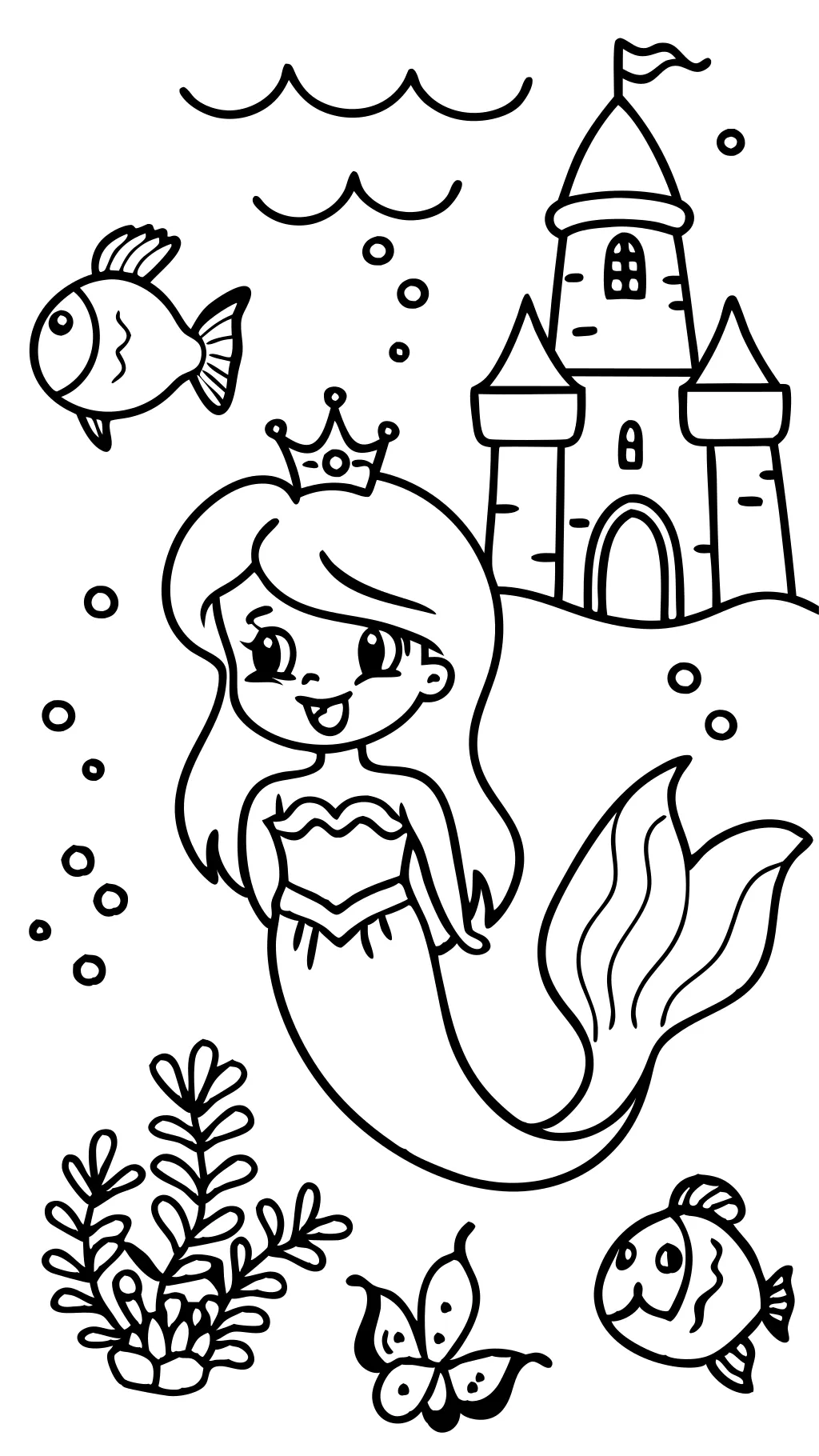 coloriages de la petite sirène